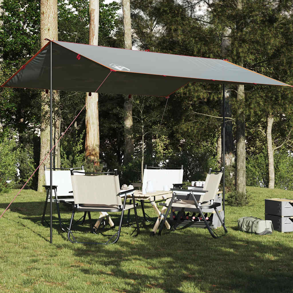 Vidaxl Camping Canopy Waterproof 360x294 cm de gris y naranja