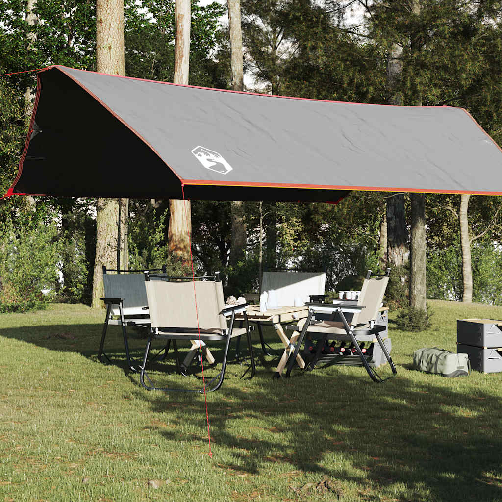 Vidaxx auvent de camping étanche 500x294 cm gris et orange