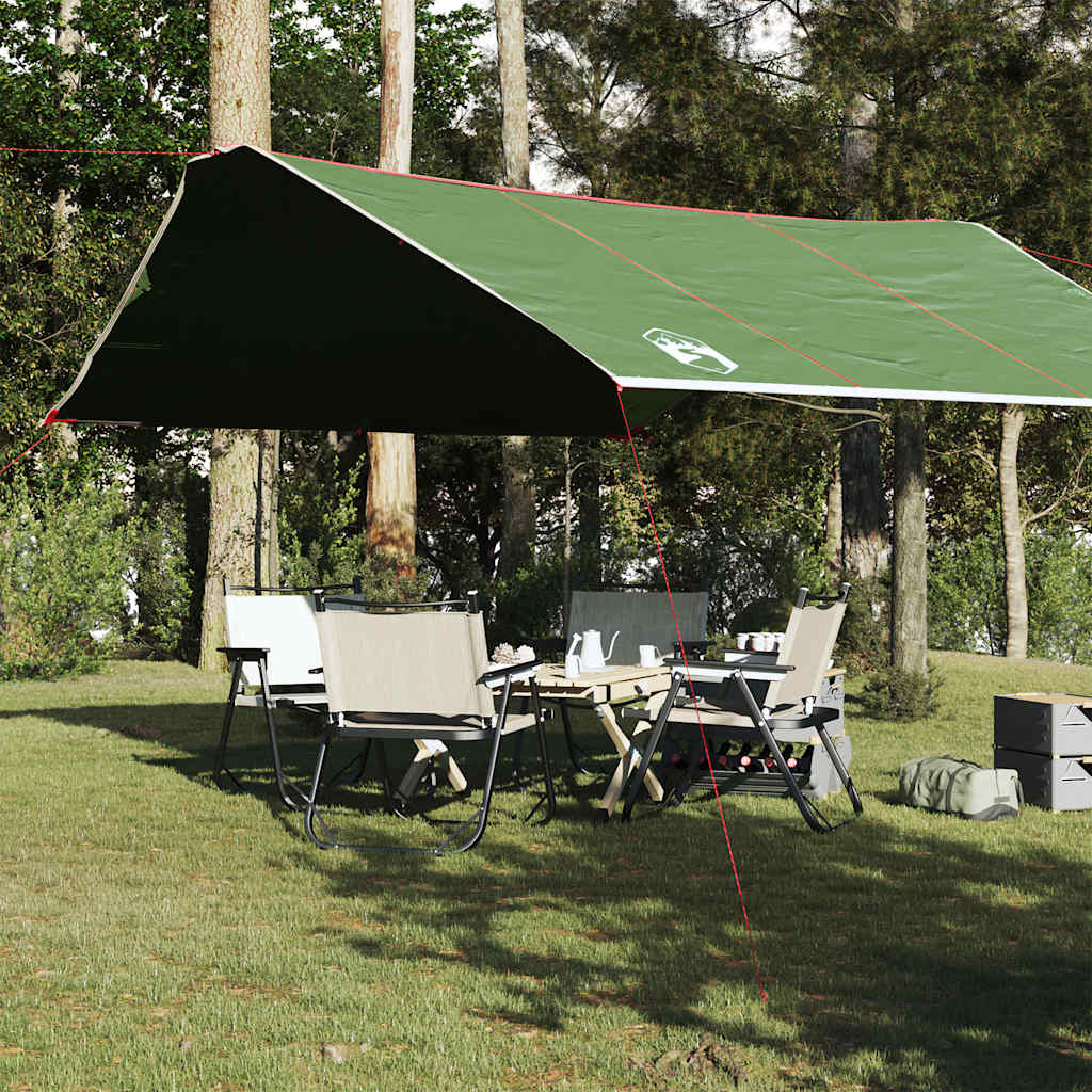 Vidaxl Camping Canopy Waasserdicht 420x440 cm gréng