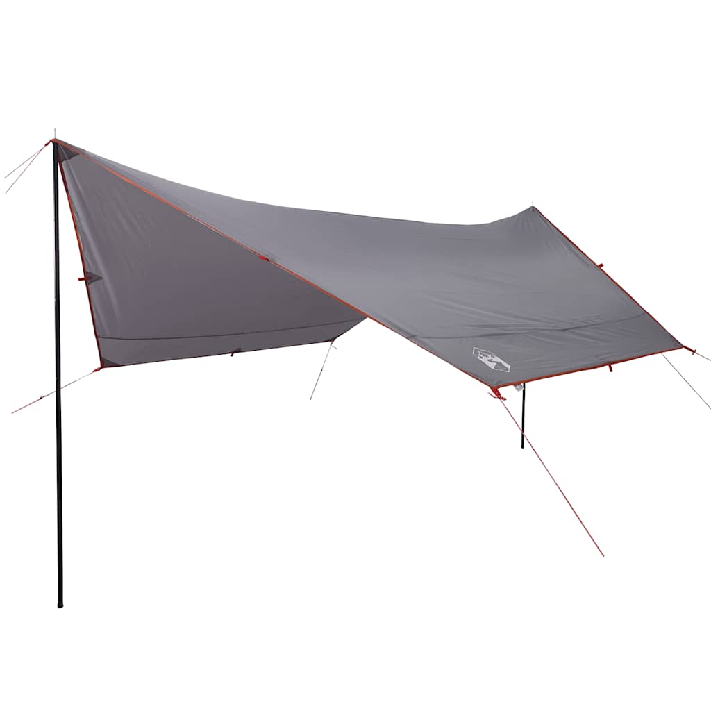 Vidaxl Camping Canvas Waterproof 430x380x210 cm szary i pomarańczowy