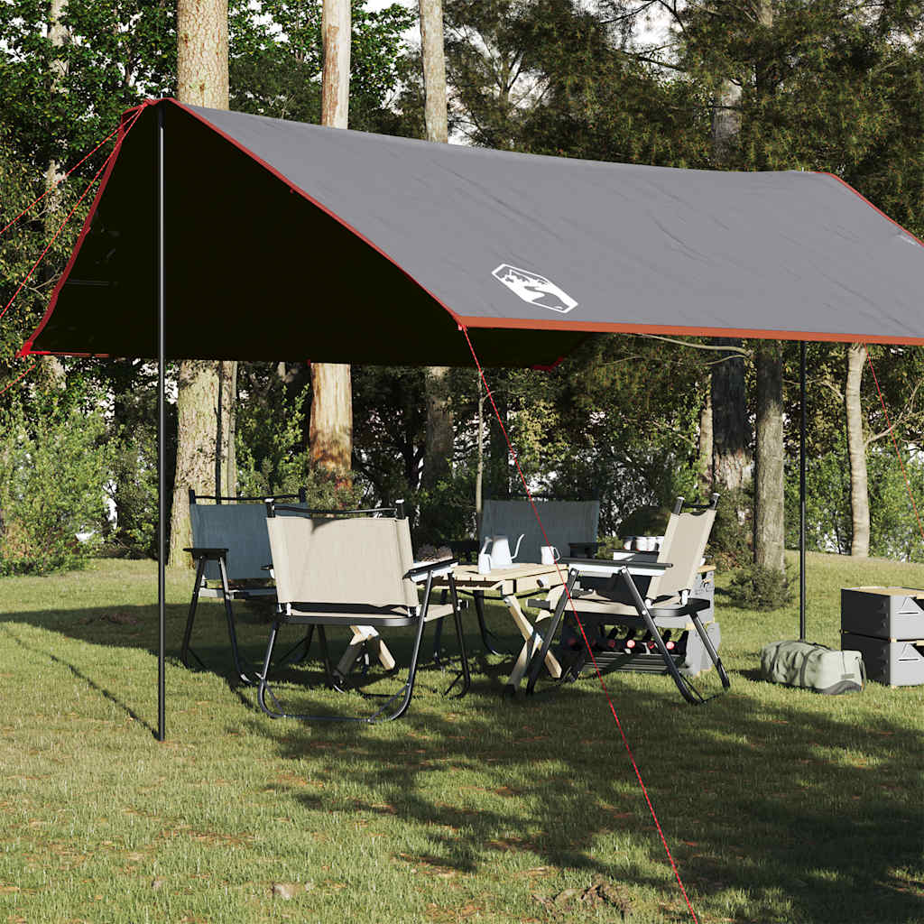 Vidaxl Camping Canvas étanche 430x380x210 cm gris et orange