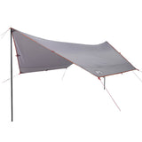 Vidaxl Camping Canvas Waterproof 430x380x210 cm szary i pomarańczowy