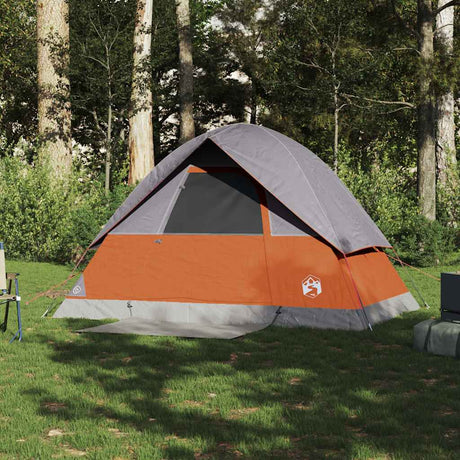 Tente dôme VidaXL 2 personnes imperméable orange
