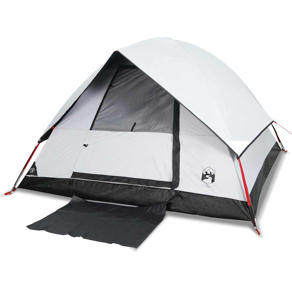 Tente dôme Vidaxl 2 personnes tissu occultant imperméable blanc