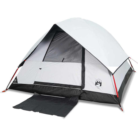 Tente dôme Vidaxl 2 personnes tissu occultant imperméable blanc