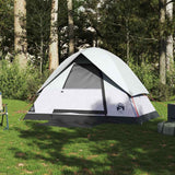 Tente dôme Vidaxl 2 personnes tissu occultant imperméable blanc