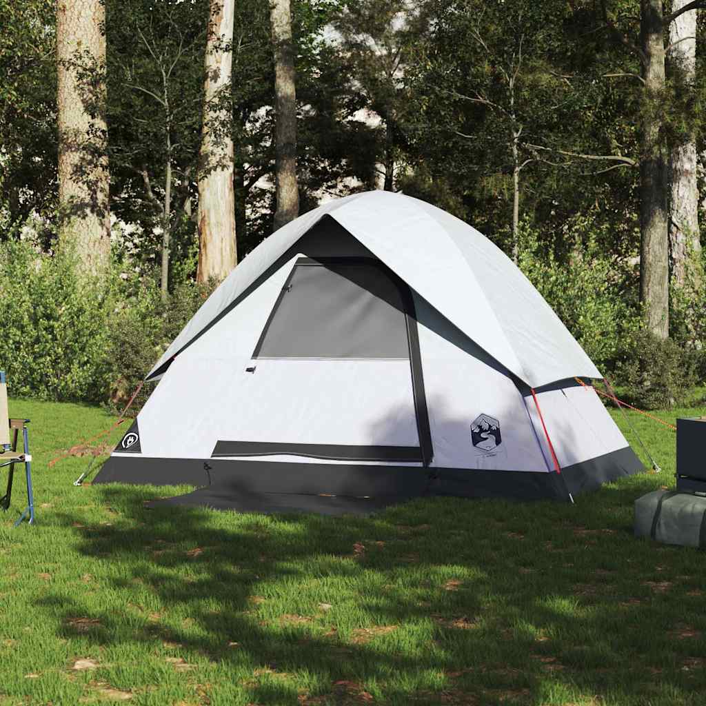 Vidaxl dome tente 2 personnes imperméabiliser tissu blanc