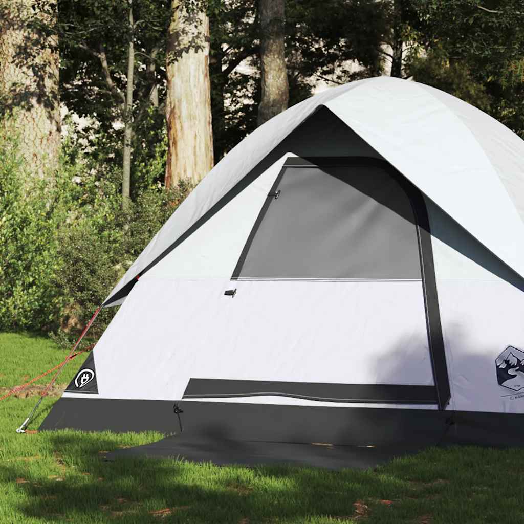 Tente dôme Vidaxl 2 personnes tissu occultant imperméable blanc
