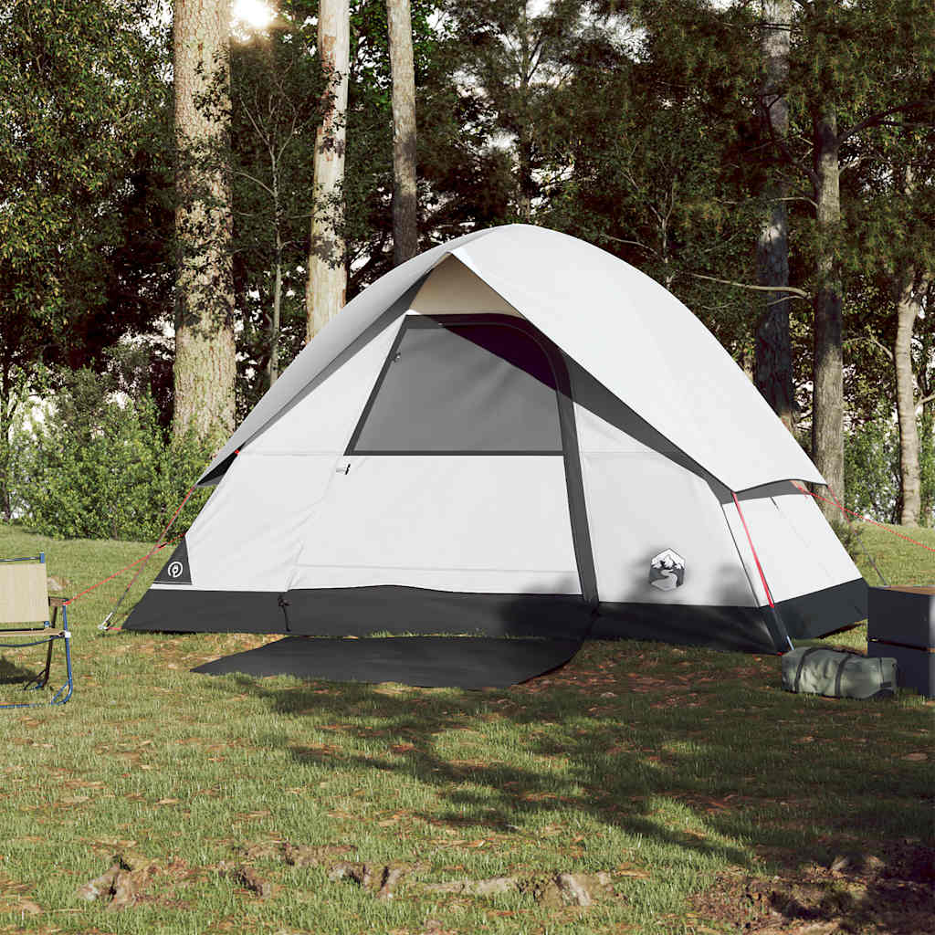 Vidaxl Dome Tent de 3 personas impermeabilizando tela blanca