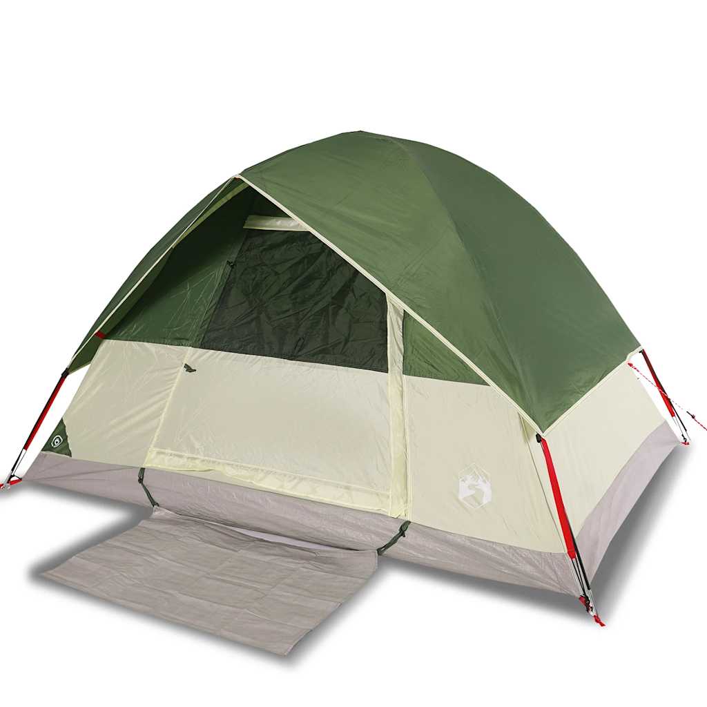 Vidaxl Dome Tent Green impermeabile per 4 persone