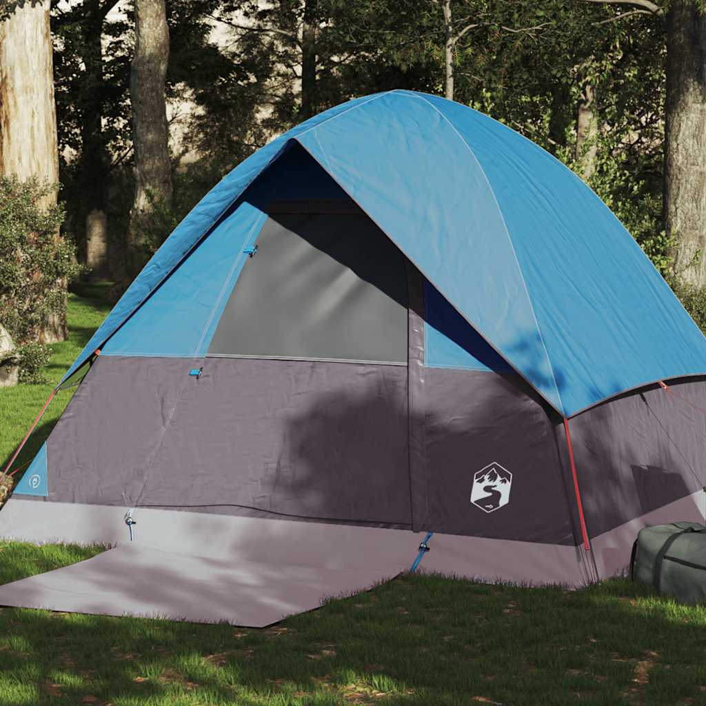 Vidaxl dome tente 4 personnes imperméables bleu