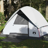 Tente dôme Vidaxl 4 personnes tissu occultant imperméable blanc