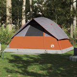 Vidaxl Dome Stan 6-Person Waterproof Grey and Orange