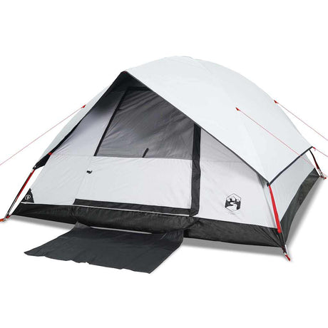 Tente dôme Vidaxl 6 personnes tissu occultant imperméable blanc