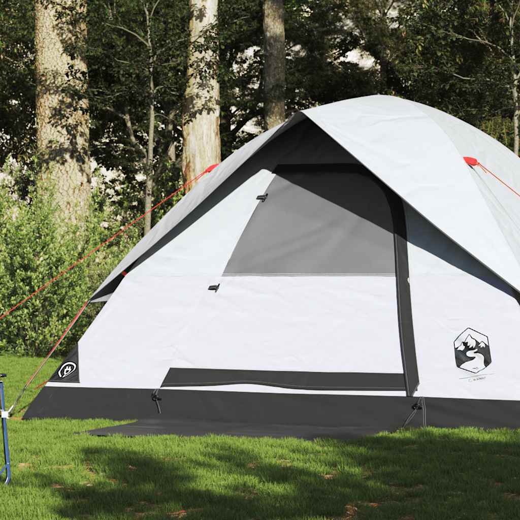 Tente dôme Vidaxl 6 personnes tissu occultant imperméable blanc