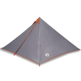 Tente tipi Vidaxl pour famille 7 personnes imperméable gris et orange