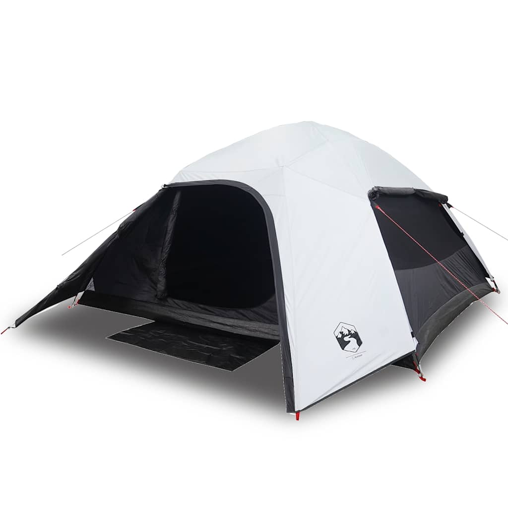 Tenda a cupola Vidaxl tessuto dannoso per 4 persone bianco