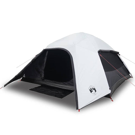Tente dôme Vidaxl 4 personnes tissu occultant imperméable blanc