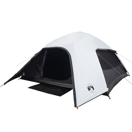 Tente dôme Vidaxl 4 personnes tissu occultant imperméable blanc