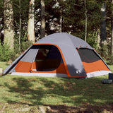 Vidaxl Dome Tenda Grey e arancione impermeabili per 6 persone