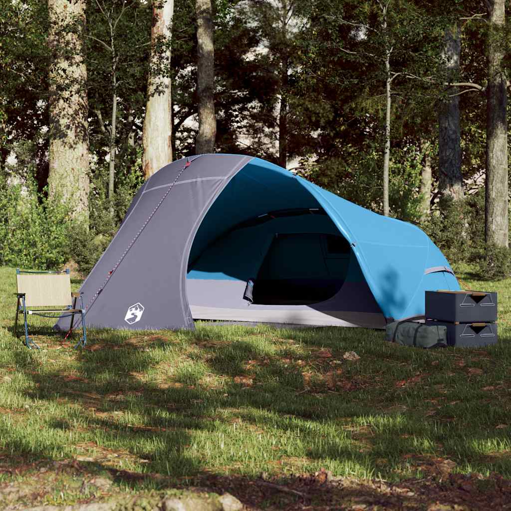 Vidaxl dome tente 4 personnes imperméables bleu