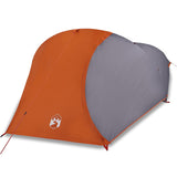 Vidaxl Dome Tent 4-Persona impermeable gris y naranja