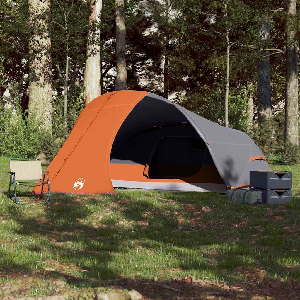 Tente dôme VidaXL 4 personnes imperméable orange