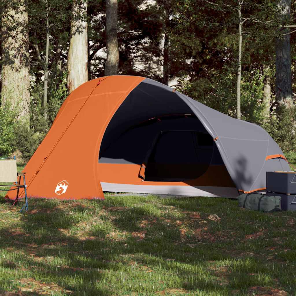 Tente dôme VidaXL 4 personnes imperméable orange