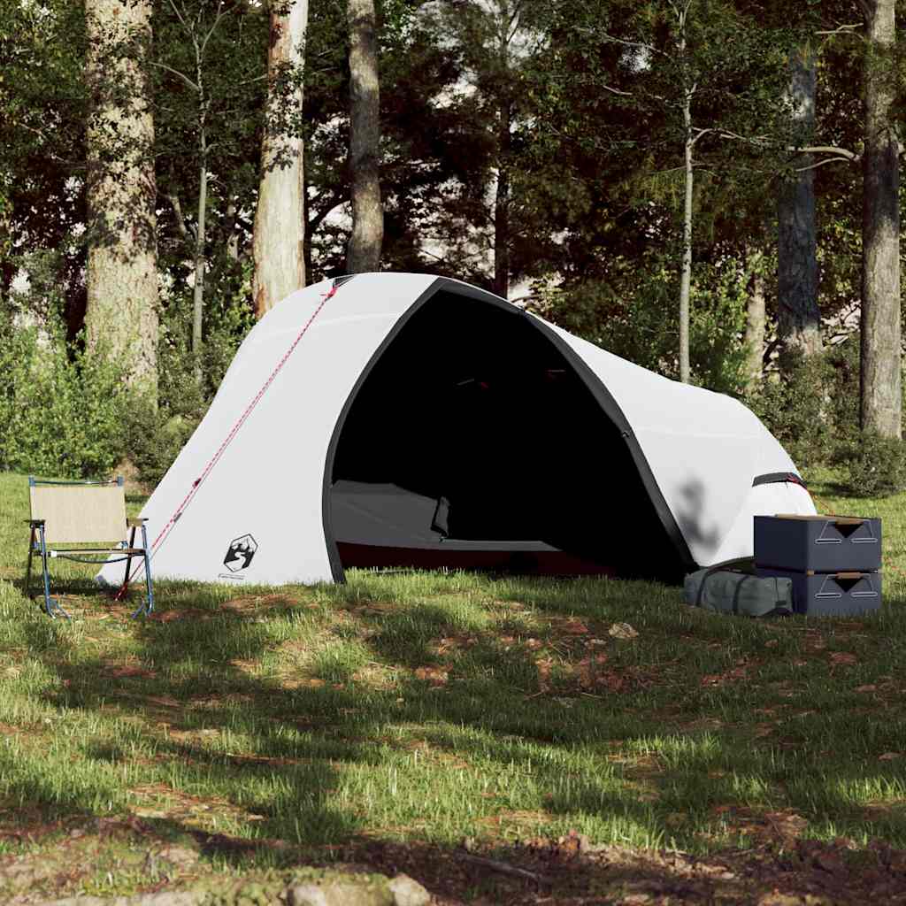 Tente dôme Vidaxl 4 personnes tissu occultant imperméable blanc