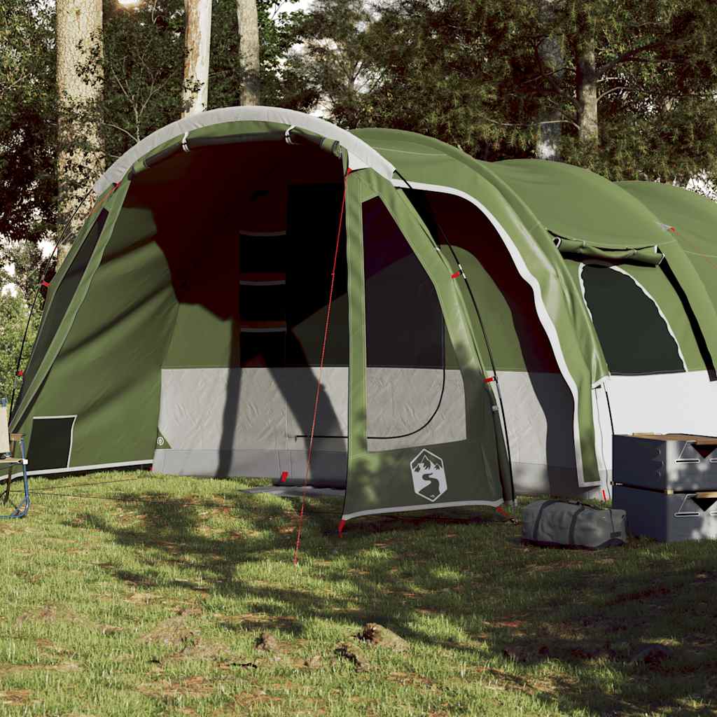 Vidaxl Tunnel Tent Green impermeabile per 8 persone