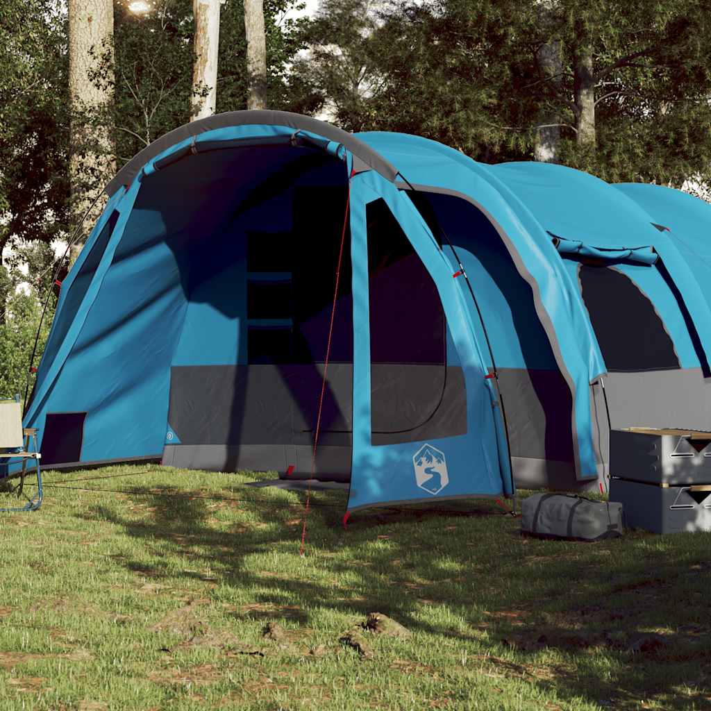 Tente tunnel Vidaxx pour famille 8 personnes imperméable bleue
