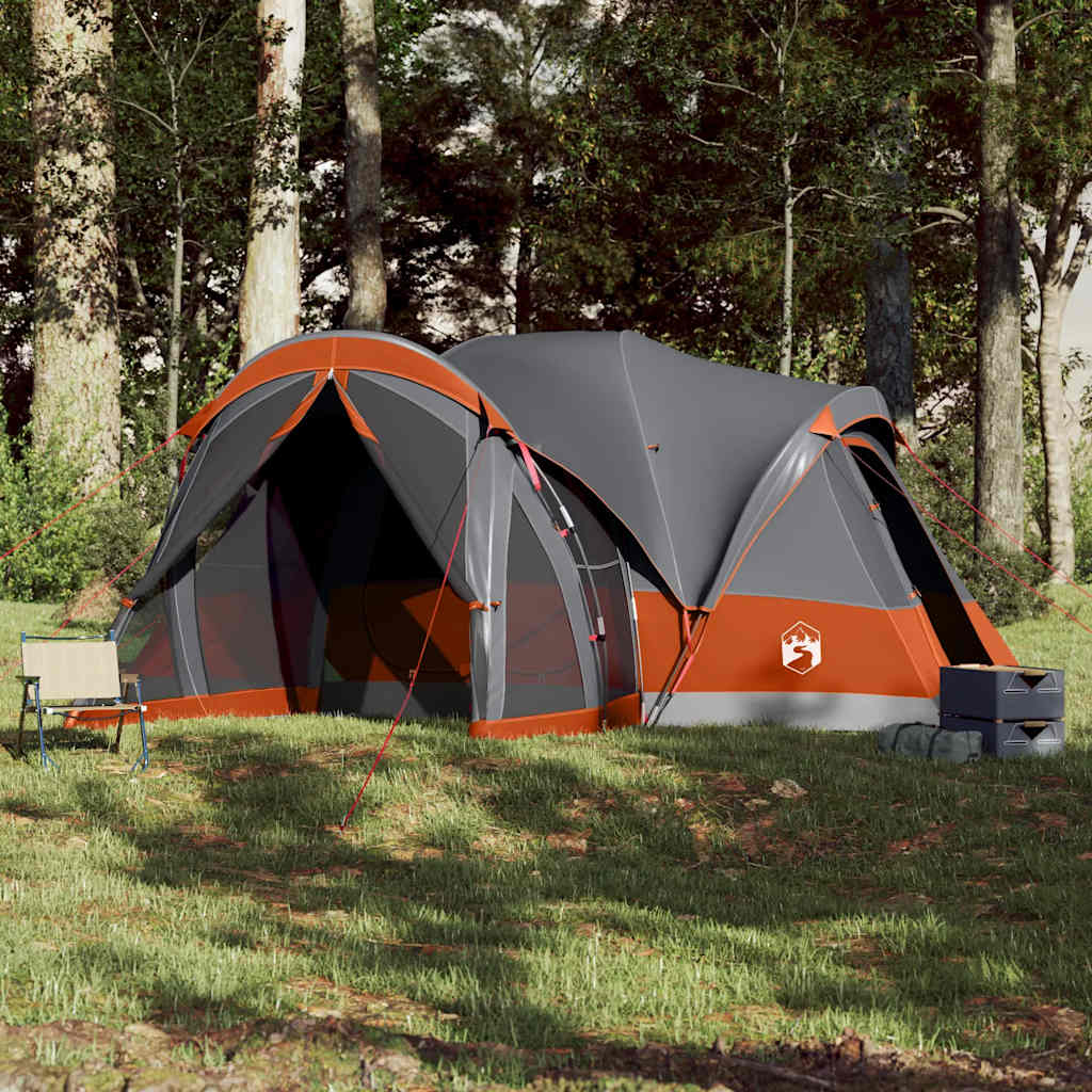 Vidaxl Tipitent for family 8-person waterproof gray and orange