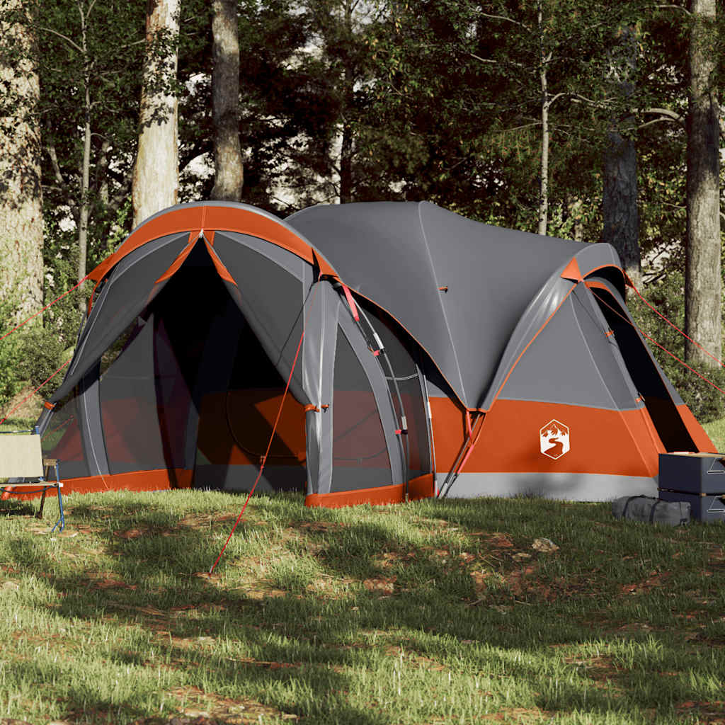 Vidaxl Tipitent for family 8-person waterproof gray and orange