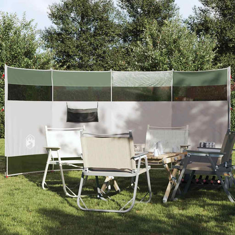 VidaXL pare-brise camping étanche 366x152x152 cm vert