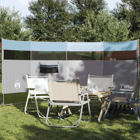 VidaXL pare-brise camping étanche 366x152x152 cm bleu