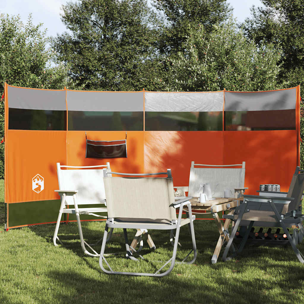 VidaXL pare-brise camping étanche 366x152x152 cm orange