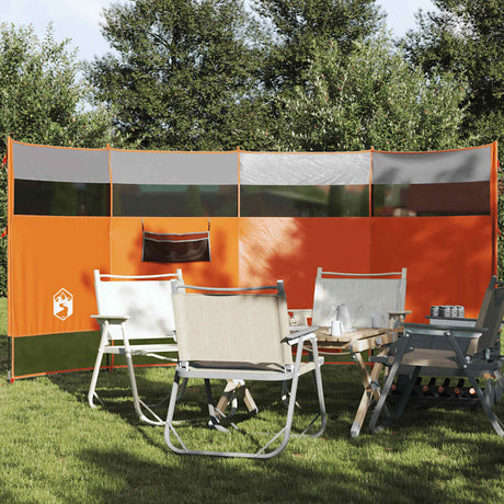 VidaXL pare-brise camping étanche 366x152x152 cm orange