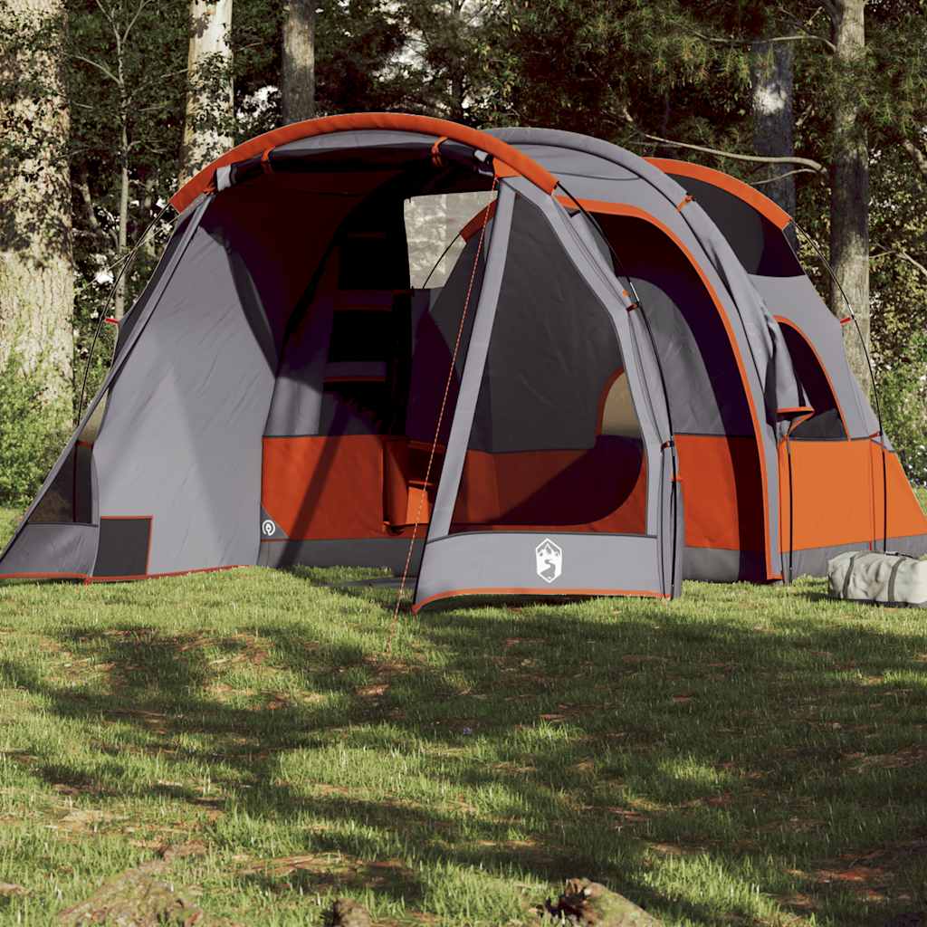 Tente tunnel VidaXL 4 personnes imperméable gris