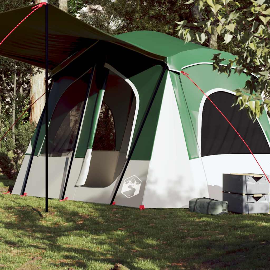 Vidaxl Tent à 5 personnes étanche verte