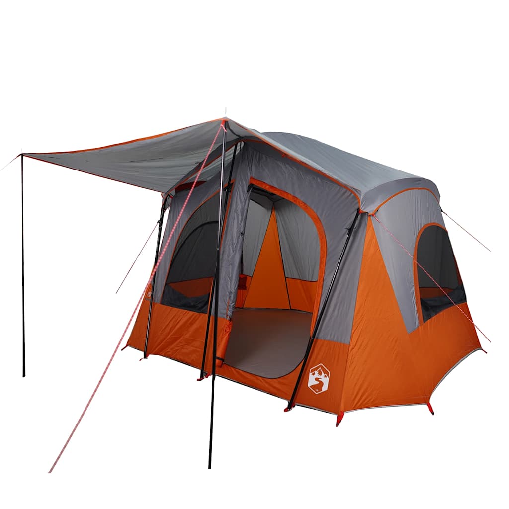 Tente VidaXL 5 personnes imperméable gris et orange