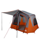 Tente VidaXL 5 personnes imperméable gris et orange