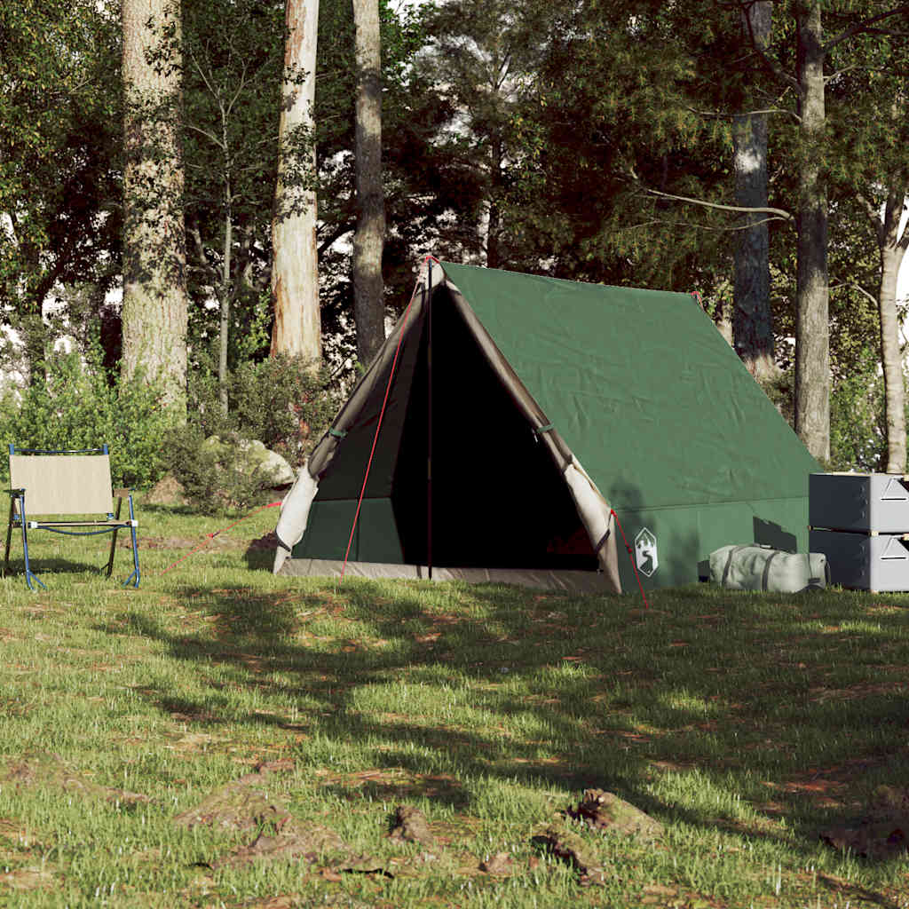 Vidaxl šotor A-Frame 2-osebna vodoodporna zelena