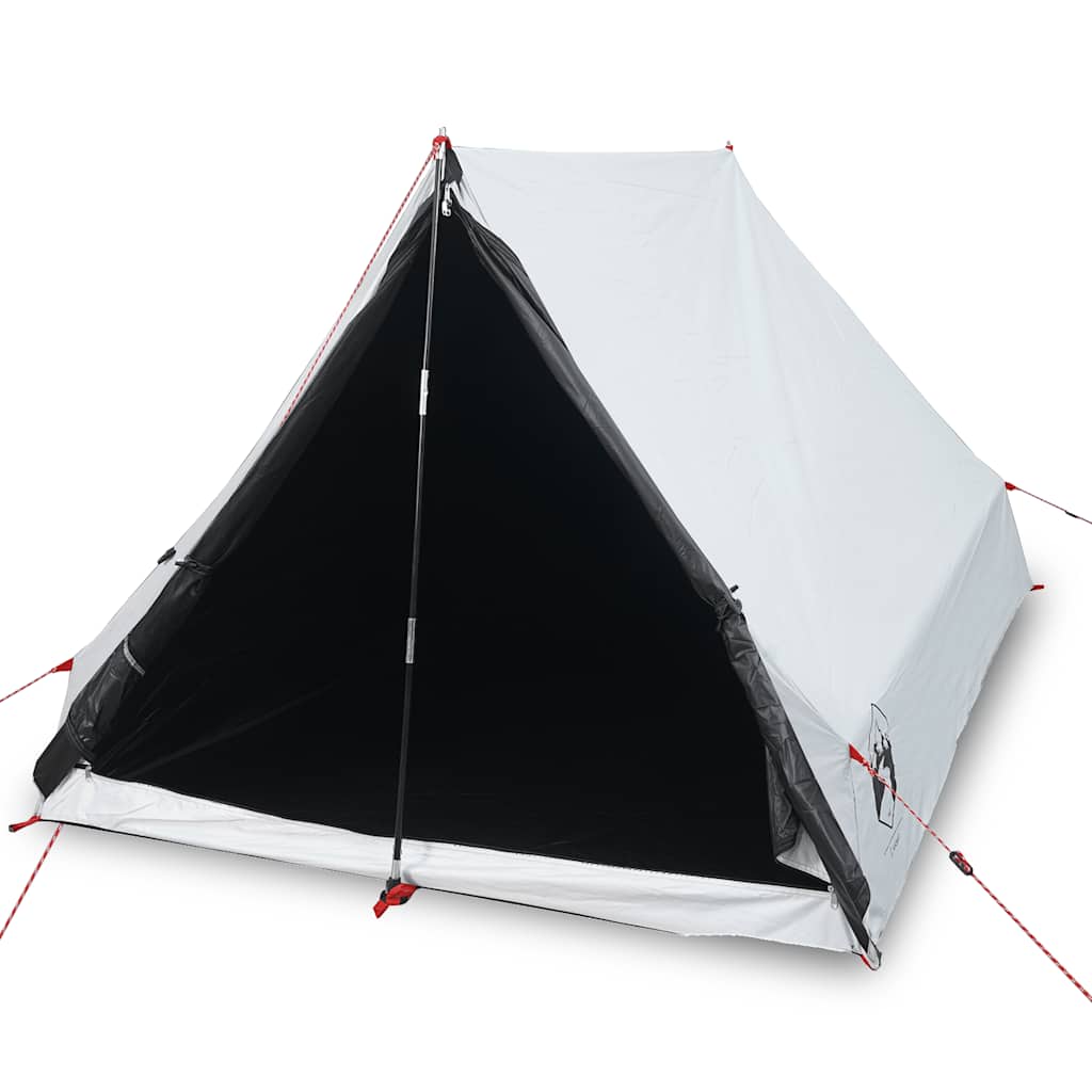 VidaXL tente a-frame 2 personnes tissu occultant imperméable blanc