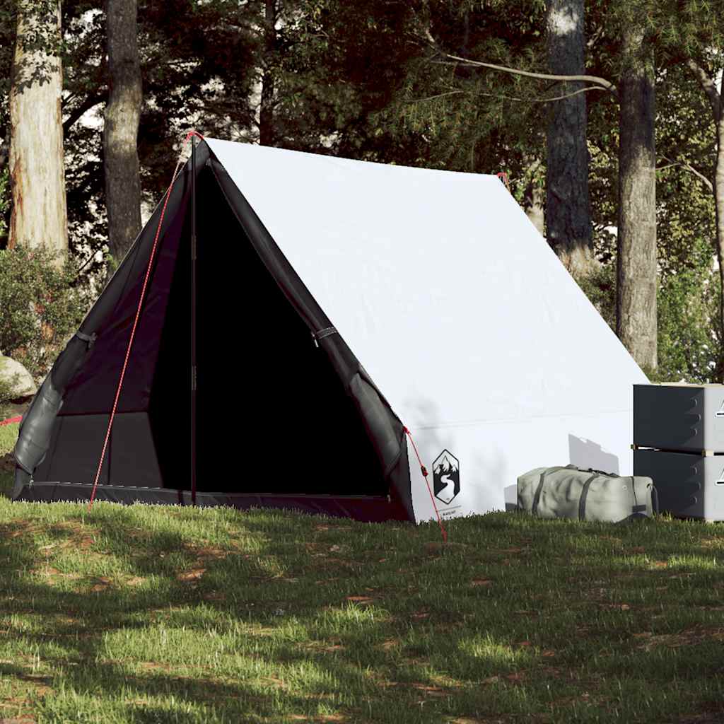 VidaXL tente a-frame 2 personnes tissu occultant imperméable blanc