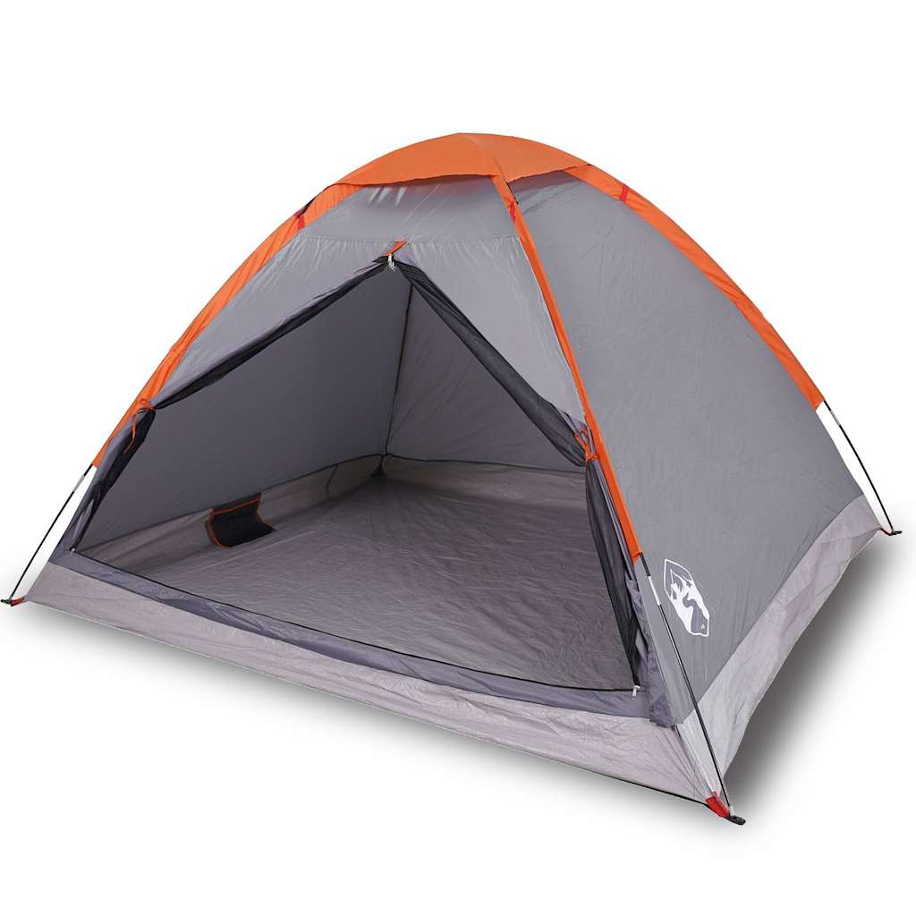 Tente dôme Vidaxx 2 personnes imperméable gris et orange