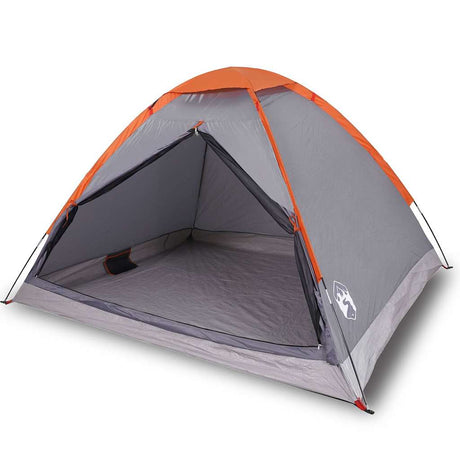 Tente dôme Vidaxx 2 personnes imperméable gris et orange