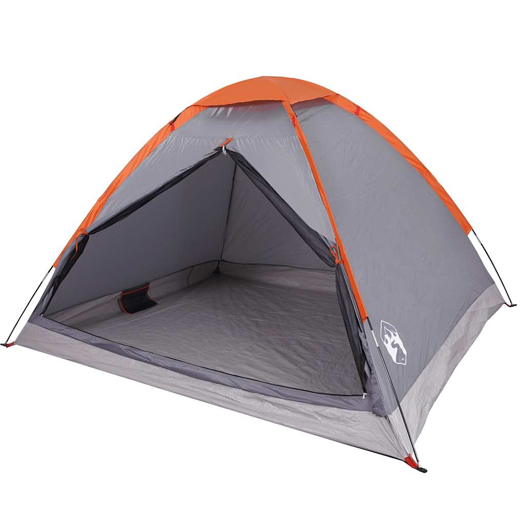 Tente dôme Vidaxx 2 personnes imperméable gris et orange