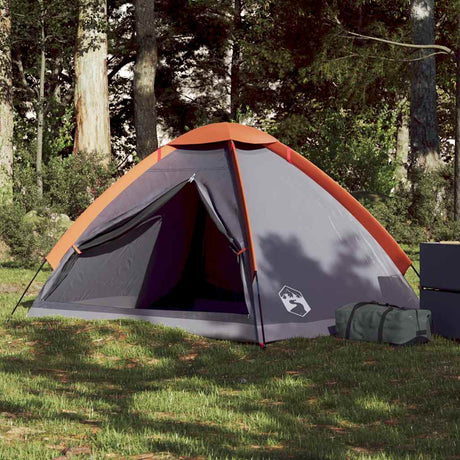 Tente dôme Vidaxx 2 personnes imperméable gris et orange