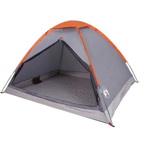 Tente dôme Vidaxx 4 personnes imperméable gris et orange