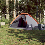 Vidaxl Dome Tent 4-Persona impermeable gris y naranja